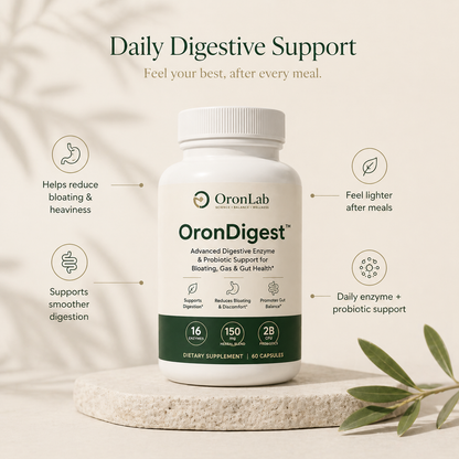 OronDigest™ – Advanced Digestive Enzyme & Probiotic Support for Bloating, Gas & Gut Health.