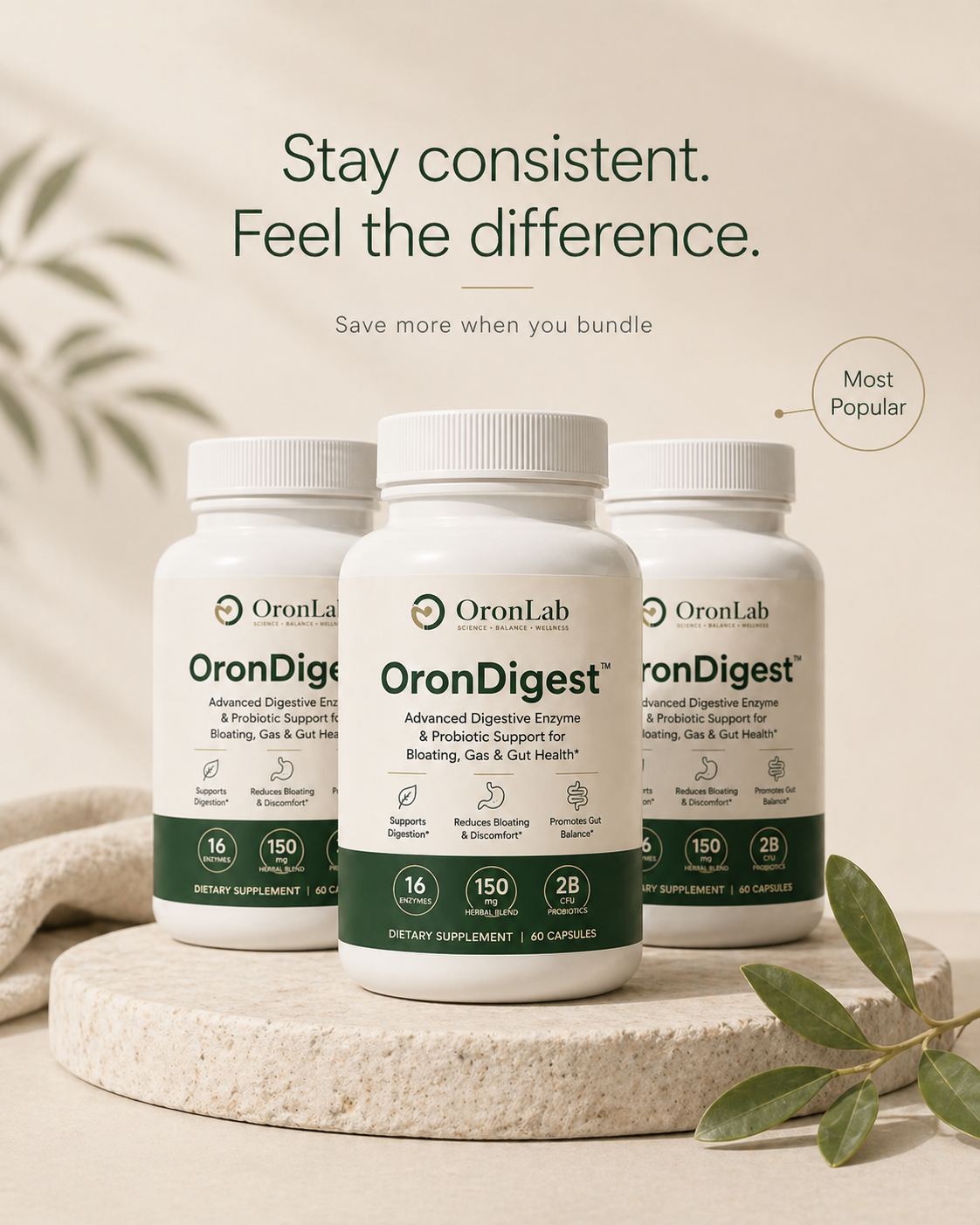 OronDigest™ – Advanced Digestive Enzyme & Probiotic Support for Bloating, Gas & Gut Health.